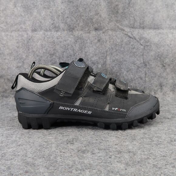 Bontrager Shoes Women 9.5 Cycling Race MTB Inform 3 Strap eSoles Spinning Grey - Picture 2 of 14